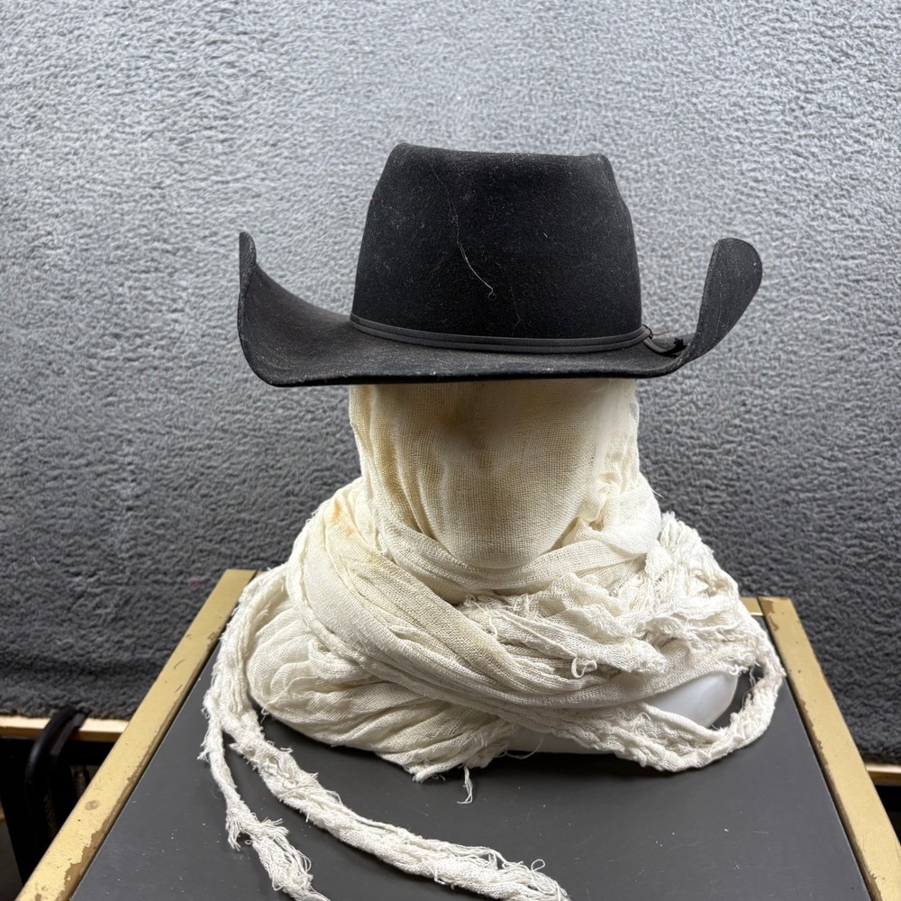 Cavenders Rodeo Collection 4X‎ Beaver Quality Mens Black Cowboy Hat Size 6 7/8